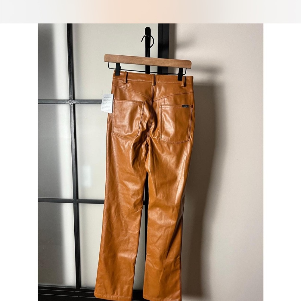 Bardot Revolve leather high waisted, boot cut pants Small - Picture 2 of 11